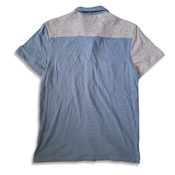 J. Crew Men's Harbor Stripe Short-Sleeve Camp-Collar Garment-Dyed Shirt - Picture 3 of 7